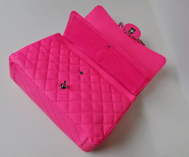 chanel classic flap bolsa pink